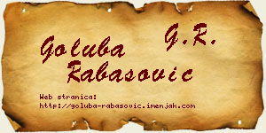 Goluba Rabasović vizit kartica